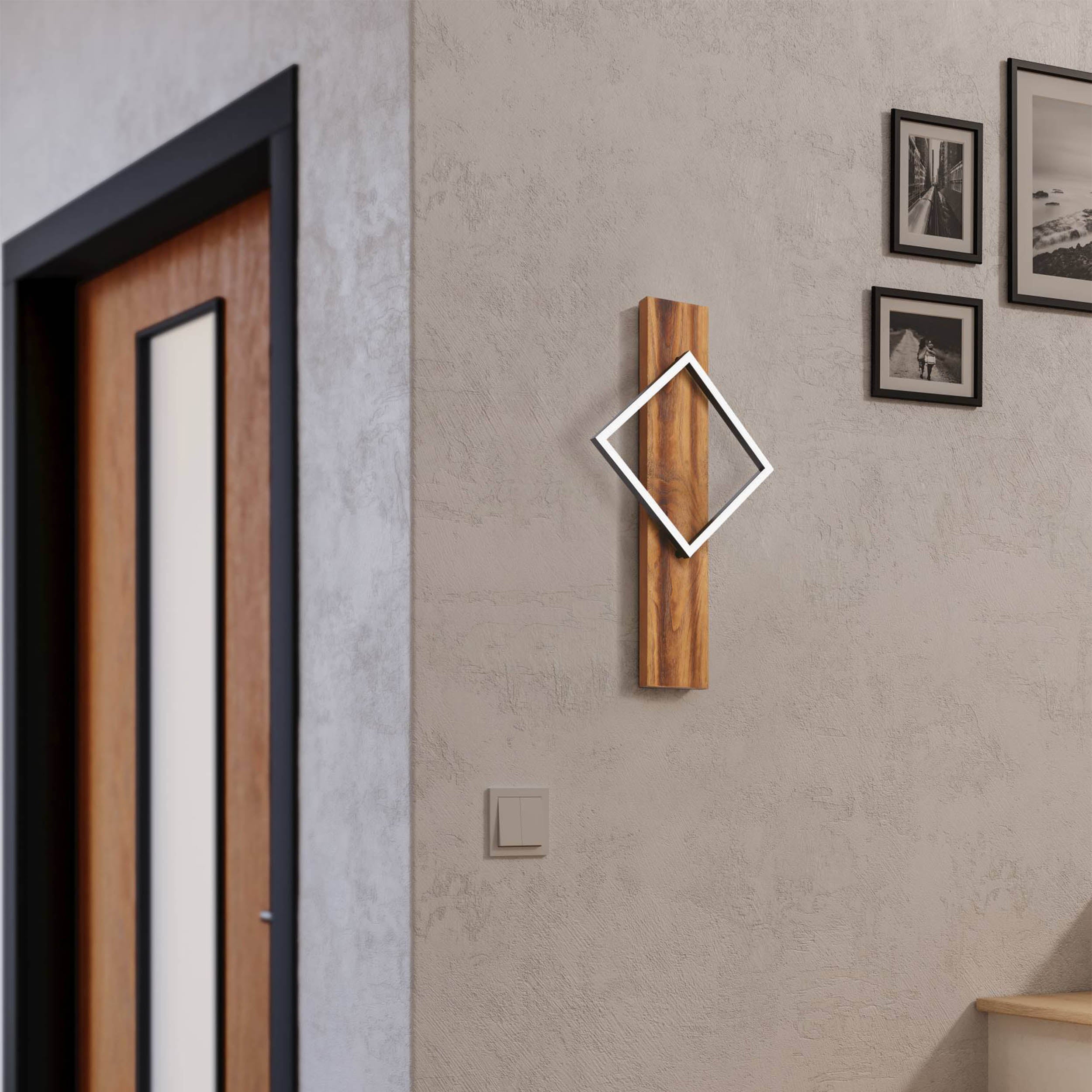 Eglo EU Briscola LED Tricolour Wall Light Black Steel