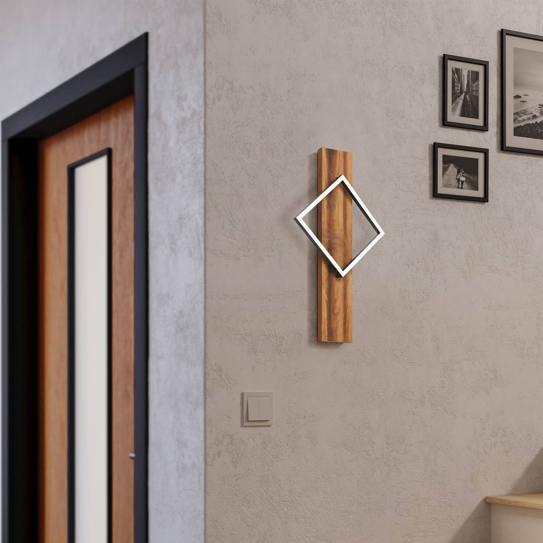 Eglo EU Briscola LED Tricolour Wall Light Black Steel