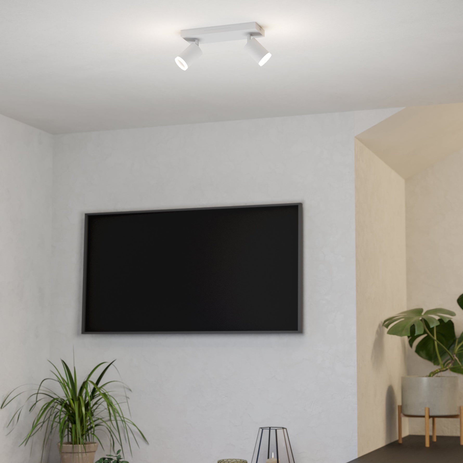 Eglo EU Barranco GU10 White Round Recessed Light, IP20, 9cm product image - Endon Lighting from First Light Direct with great prices and fast UK delivery