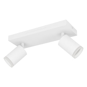 Eglo EU MELITELLO?Z Smart LED Spot Light – White, Dual Head, RGB+CCT, Dimmable, App Controlled Indoor Lighting