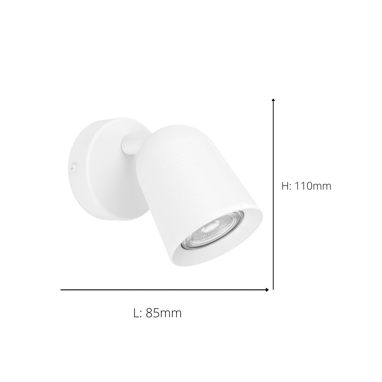 Eglo EU Camaldoli LED Wall Single Spotlight White Steel