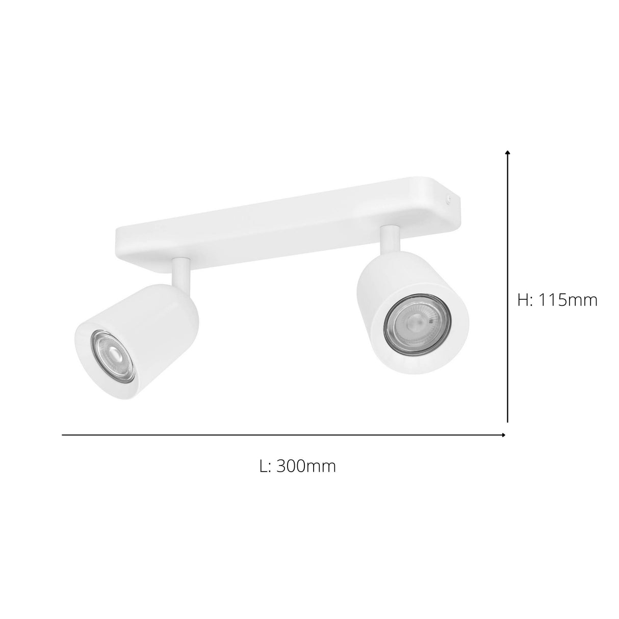 Eglo EU Camaldoli LED Dual Ceiling Spotlight White Steel