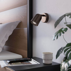 Eglo EU Camaldoli LED Wall Single Spotlight Dark Bronze Steel
