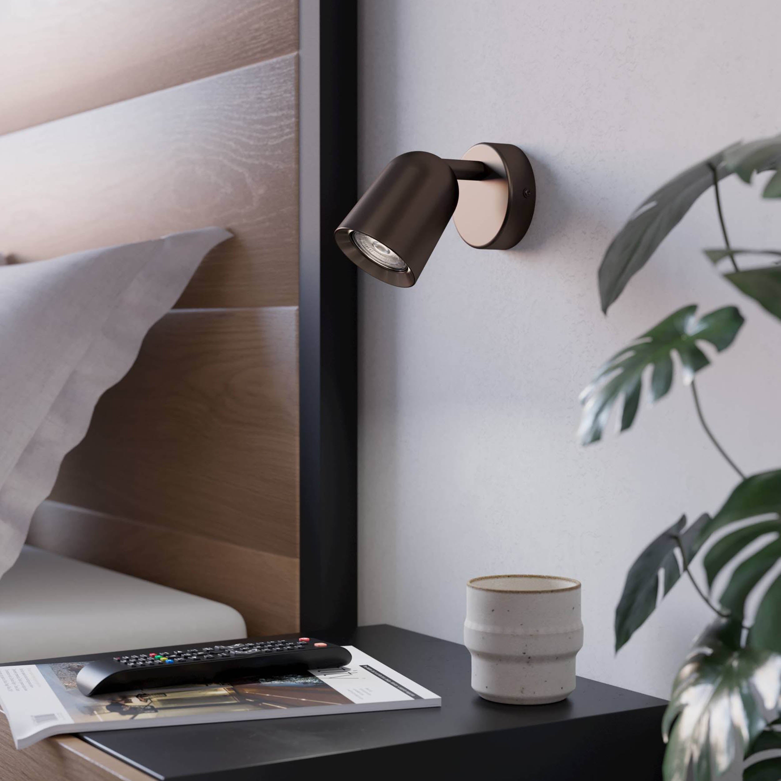 Eglo EU Camaldoli LED Wall Single Spotlight Sandy Steel