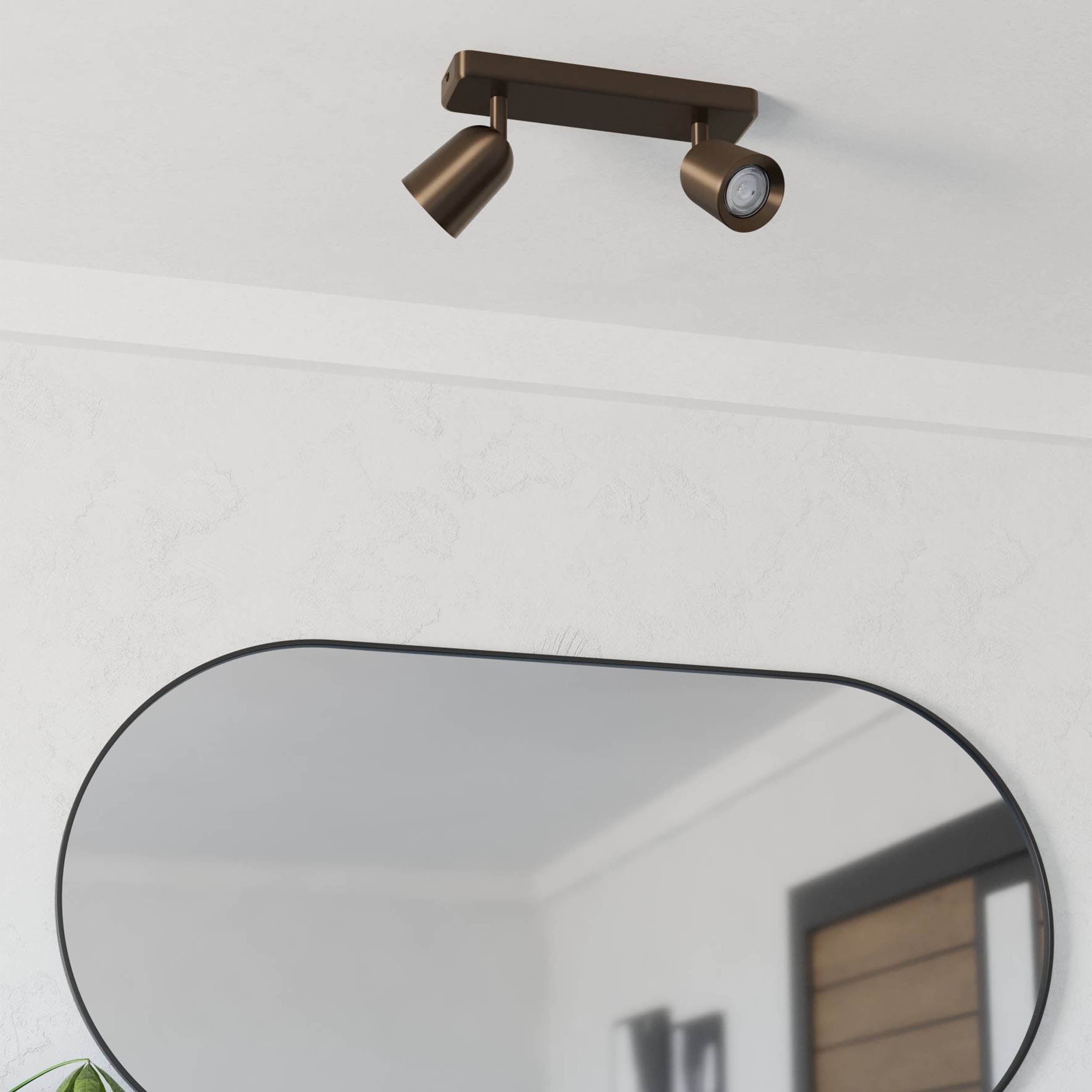 Eglo EU Camaldoli LED Wall Single Spotlight Dark Bronze Steel