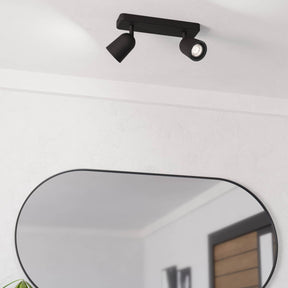 Eglo EU Camaldoli LED Dual Ceiling Spotlight Dark Black Steel