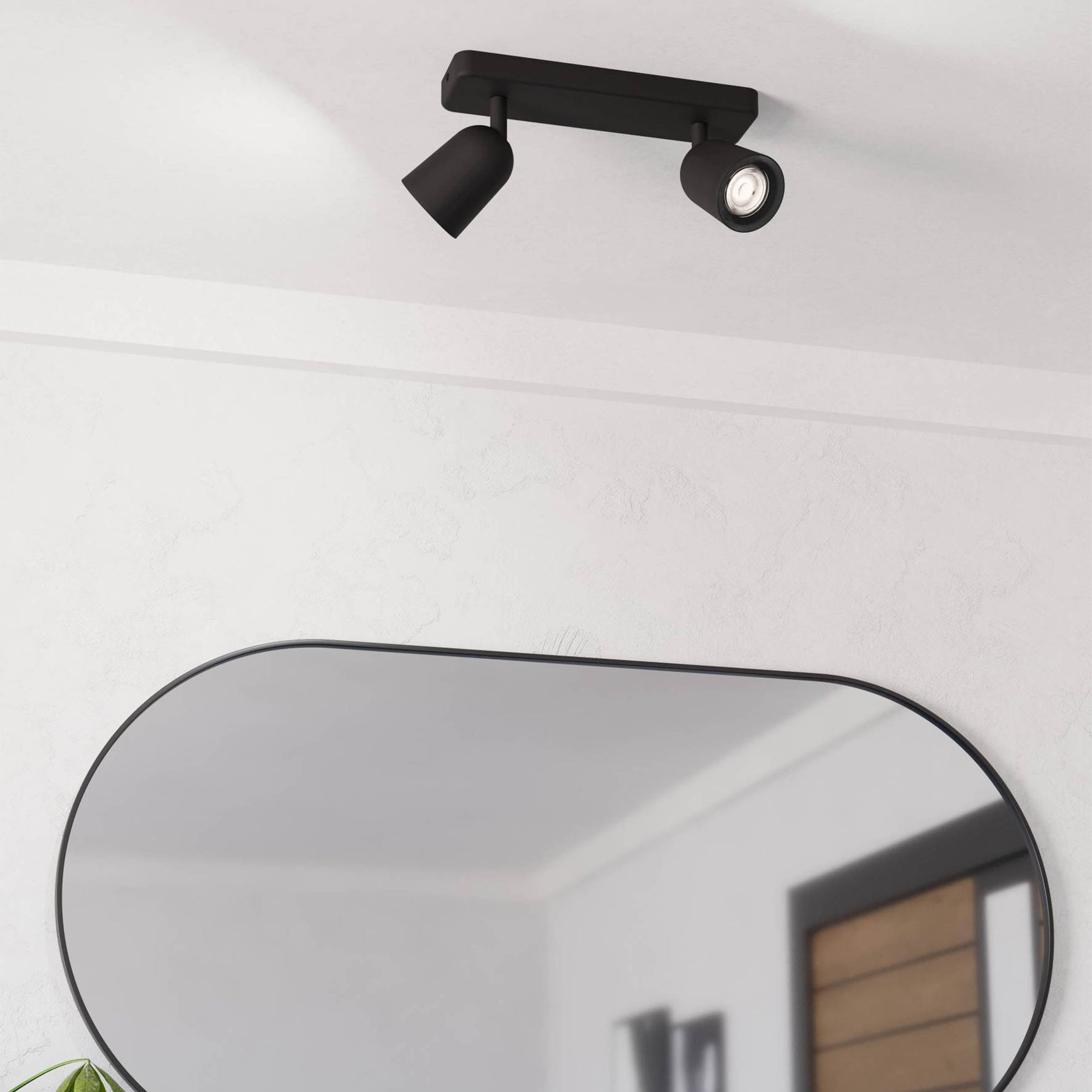 Eglo EU Camaldoli LED Triple Ceiling Spotlight Dark Black Steel product image - Endon Lighting from First Light Direct with great prices and fast UK delivery