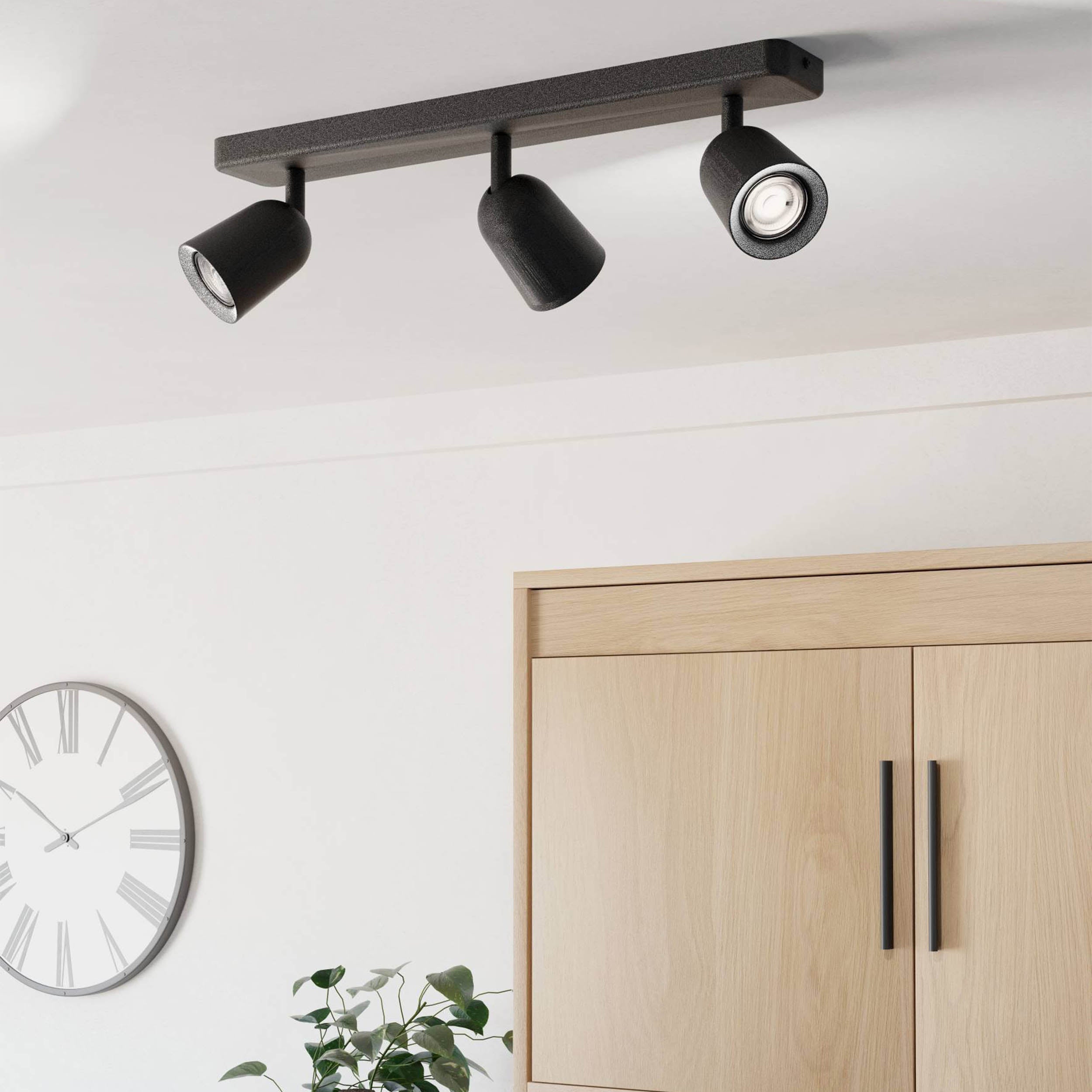 Eglo EU Camaldoli LED Dual Ceiling Spotlight Dark Bronze Steel product image - Endon Lighting from First Light Direct with great prices and fast UK delivery