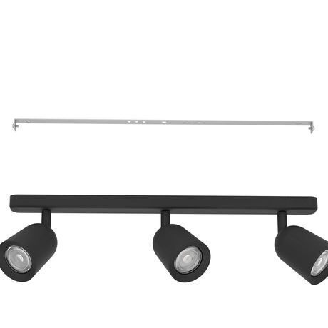 Eglo EU Camaldoli LED Triple Ceiling Spotlight Dark Black Steel