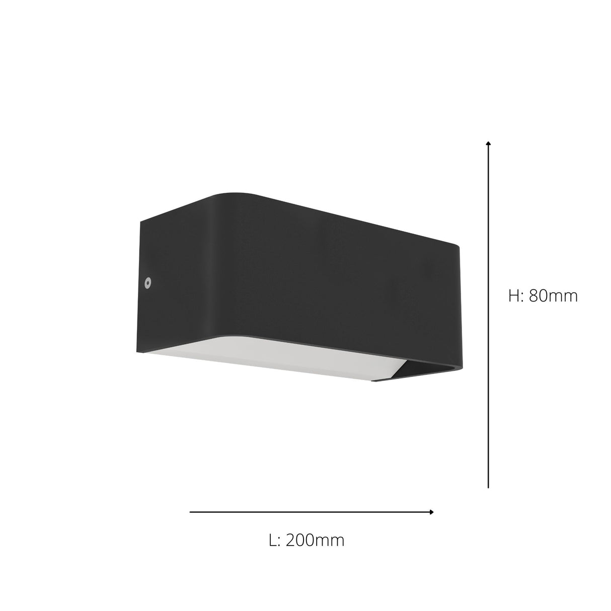 Eglo EU SANIA?Z Smart LED Wall Light – Black Aluminium & Steel, RGB+CCT, IP55, Eglo EU connect.z Indoor Lighting