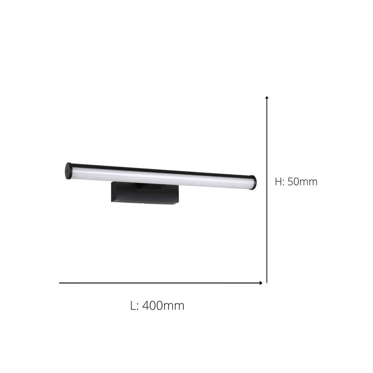Eglo EU Vadumi Black & White Plastic Mirror Light, 40cm