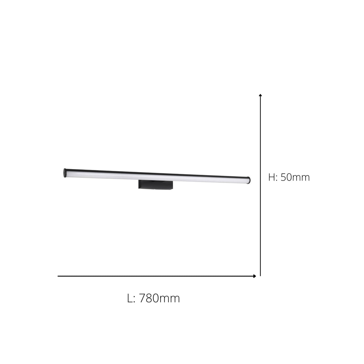 Eglo EU Vadumi Black & White Plastic Mirror Light, 78cm