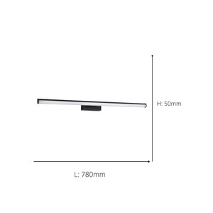 Eglo EU Vadumi Black & White Plastic Mirror Light, 78cm