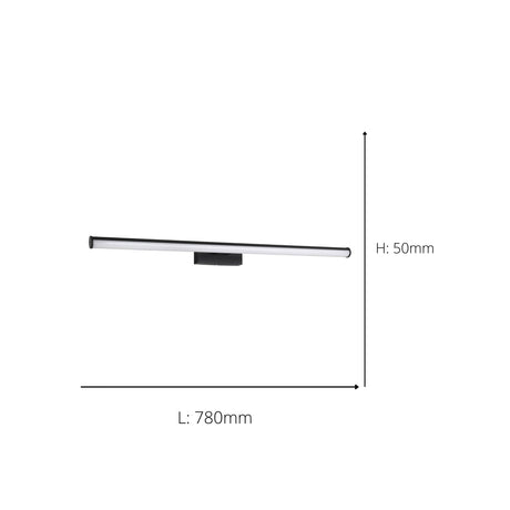 Eglo EU Vadumi Black & White Plastic Mirror Light, 78cm