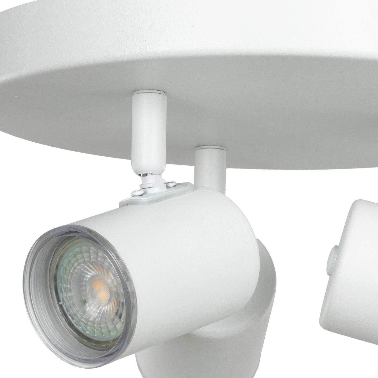Eglo EU Consuma 1 LED Triple Bathroom Spotlight White Steel Round Mount