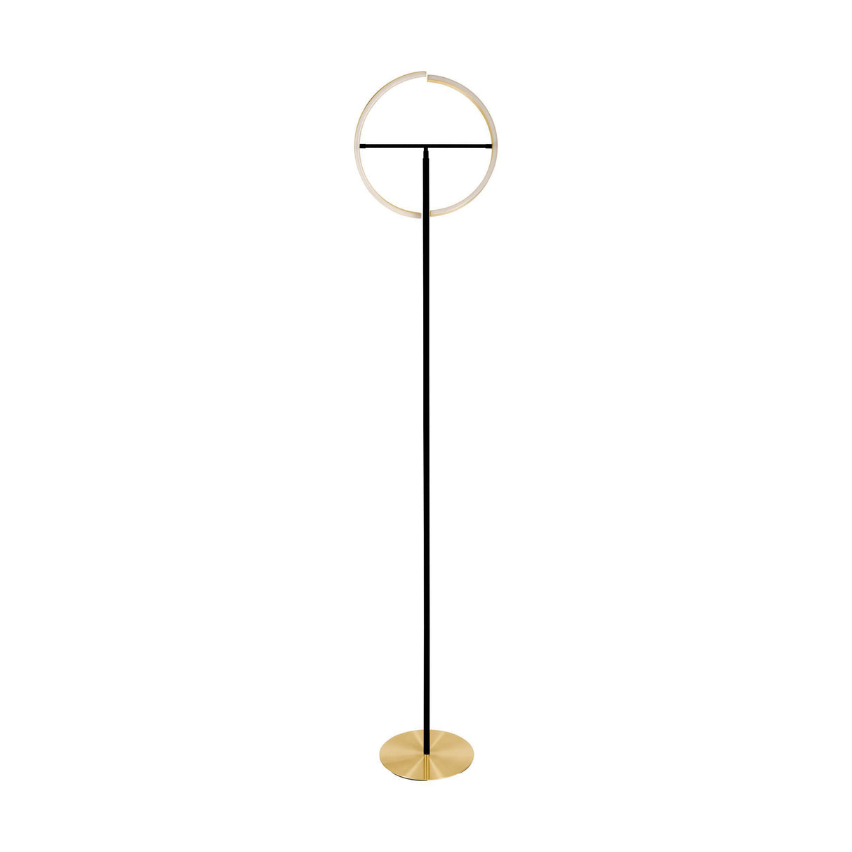 Eglo EU Castelpoto LED Floor Lamp Modern Brushed Brass & Black with Adjustable Curved Light Elements