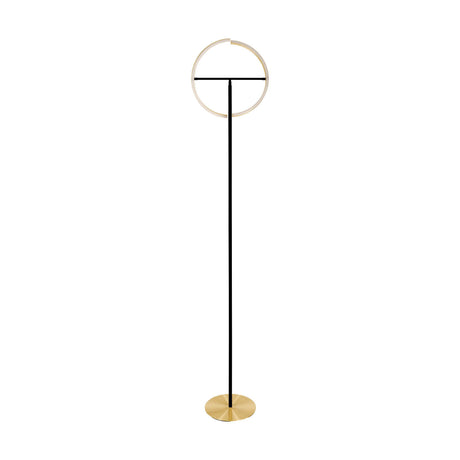 Eglo EU Castelpoto LED Floor Lamp Modern Brushed Brass & Black with Adjustable Curved Light Elements