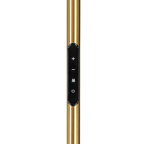 Eglo EU Castelpoto 1 LED Floor Lamp Modern Brushed Brass Dual Ring Light Design