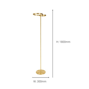 Eglo EU Castelpoto 1 LED Floor Lamp Modern Brushed Brass Dual Ring Light Design