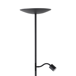 Eglo EU Conivarino LED Floor Lamp Black Steel Dual Mother & Child Design with Dimmable Uplighter and Adjustable Reading Light