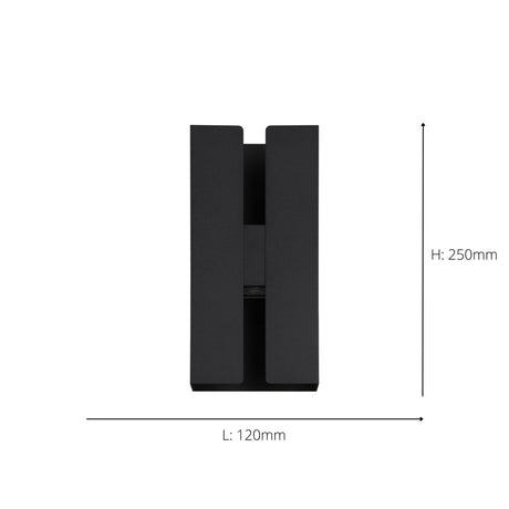 Eglo EU Briscola LED Tricolour Wall Light Black Steel