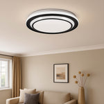 Eglo EU Moschetta LED Ceiling Light Round Black Steel Frame with White Diffuser (D) 40cm product image - Endon Lighting from First Light Direct with great prices and fast UK delivery
