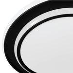 Eglo EU Moschetta LED Ceiling Light Round Black Steel Frame with White Diffuser (D) 40cm product image - Endon Lighting from First Light Direct with great prices and fast UK delivery