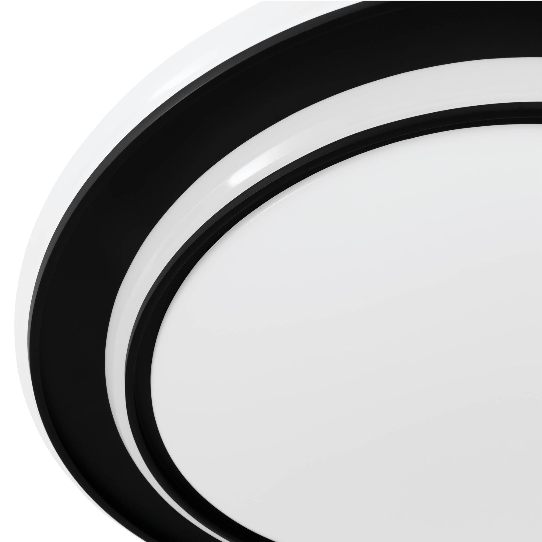Eglo EU Moschetta LED Ceiling Light Round Black Steel Frame with White Diffuser (D) 40cm product image - Endon Lighting from First Light Direct with great prices and fast UK delivery