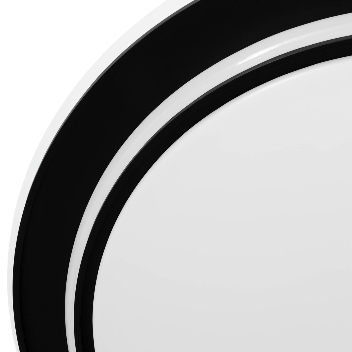 Eglo EU Moschetta LED Ceiling Light Round Black Steel Frame with White Diffuser (D) 49cm