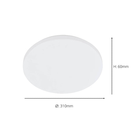 Eglo EU Frania-IP Bathroom Ceiling Light White CCT