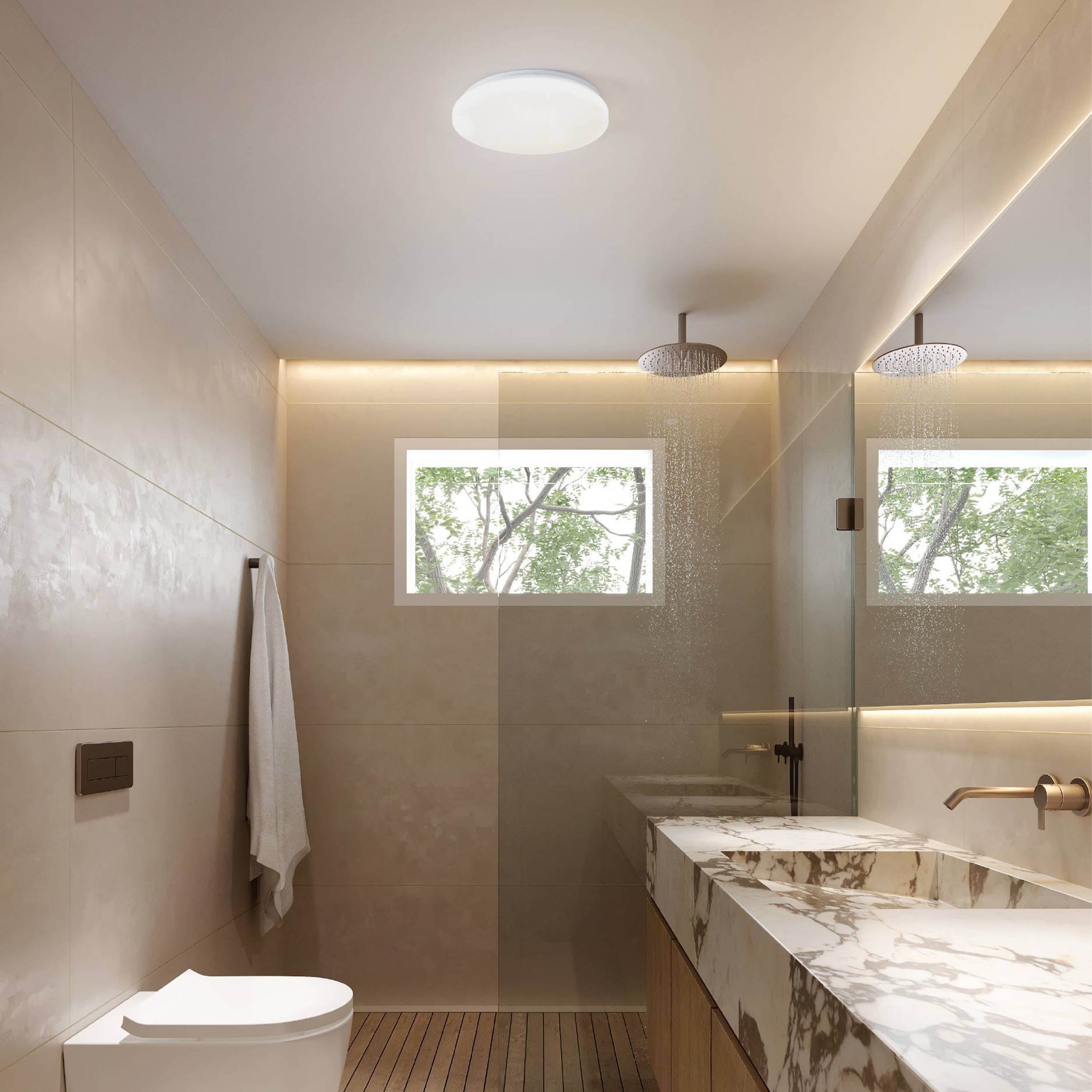 Eglo EU Frania-IP Bathroom Ceiling Light White CCT