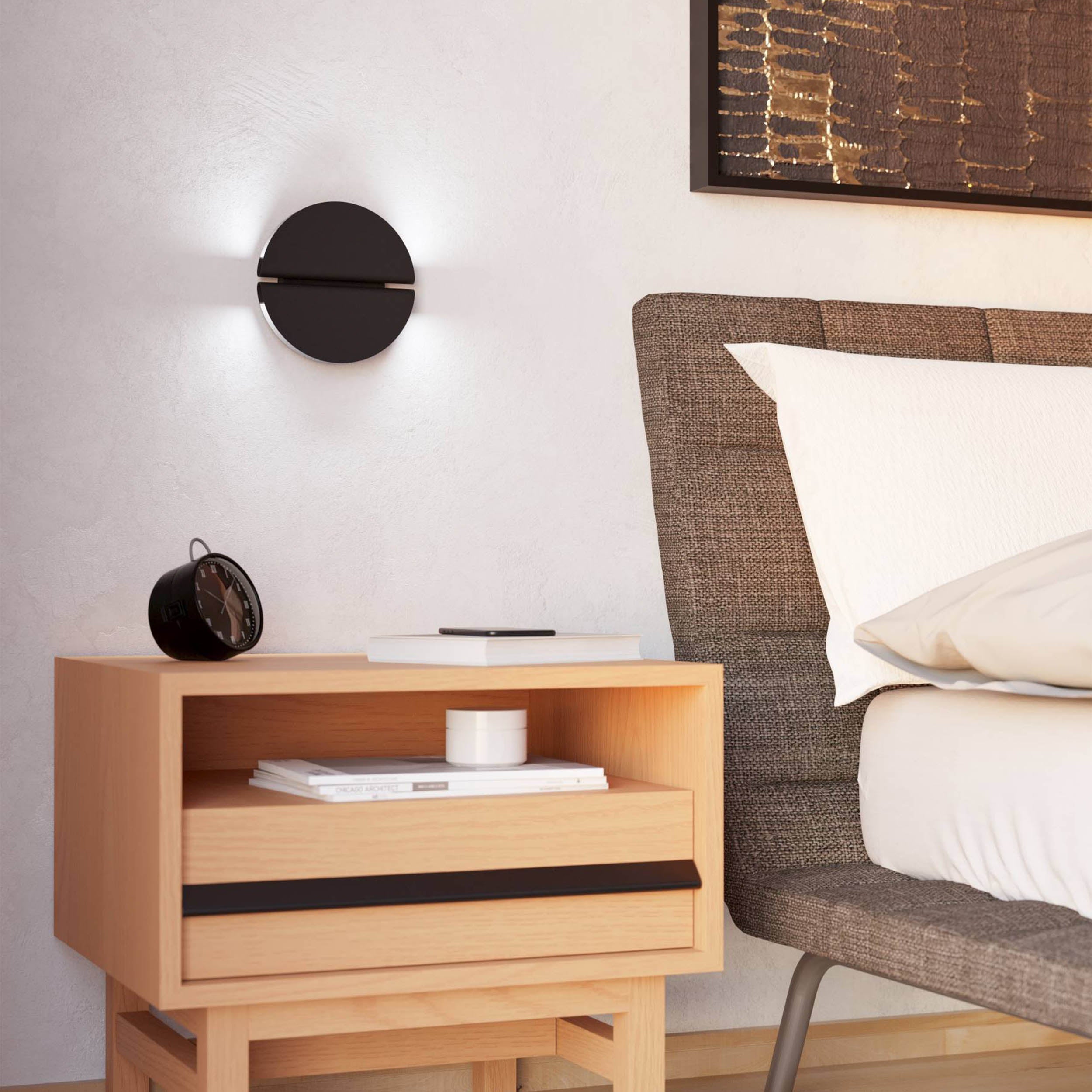 Eglo EU Pianosa LED Wall Light Circular Sandy Steel CCT