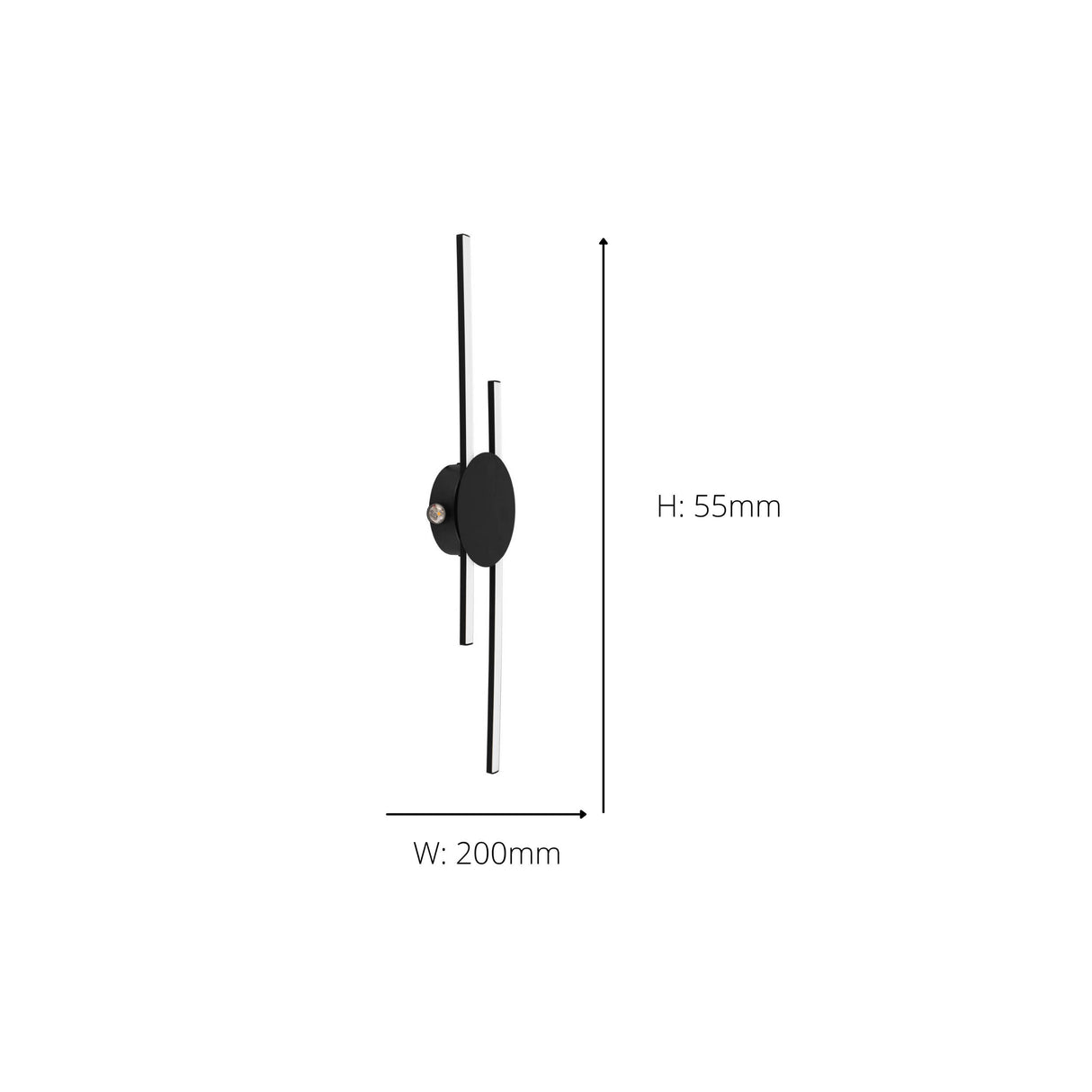Eglo EU Venticello Black Aluminium LED Wall Light
