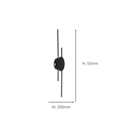 Eglo EU Venticello Black Aluminium LED Wall Light