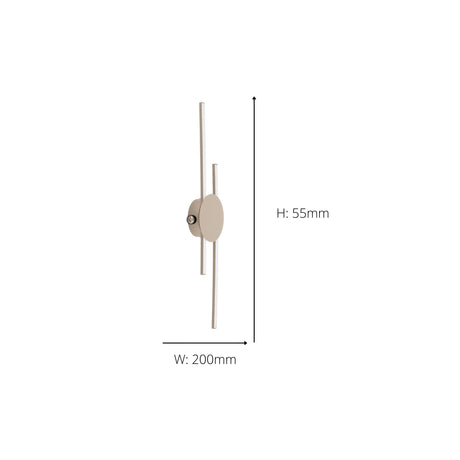 Eglo EU Venticello Sandy Aluminium LED Wall Light
