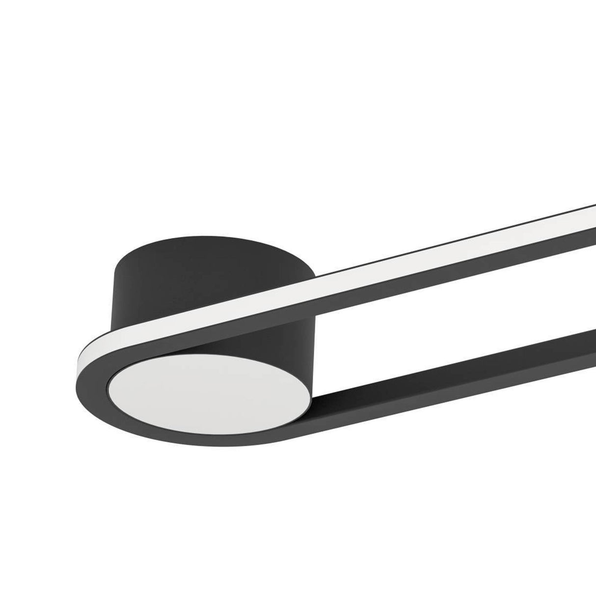 Eglo EU Collecorvino LED Ceiling Light Modern Black Steel & Aluminum Slim Oval Light Panel