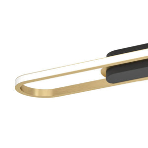 Eglo EU Conivarena LED Ceiling Light Modern Brushed Brass Elongated Oval Design
