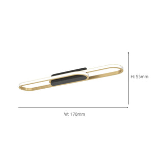 Eglo EU Conivarena LED Ceiling Light Modern Brushed Brass Elongated Oval Design