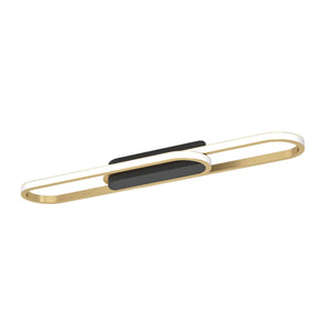 Eglo EU Conivarena LED Ceiling Light Modern Brushed Brass Elongated Oval Design