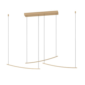 Eglo EU Villeggi Matte Brass Contemporary LED Pendant Light