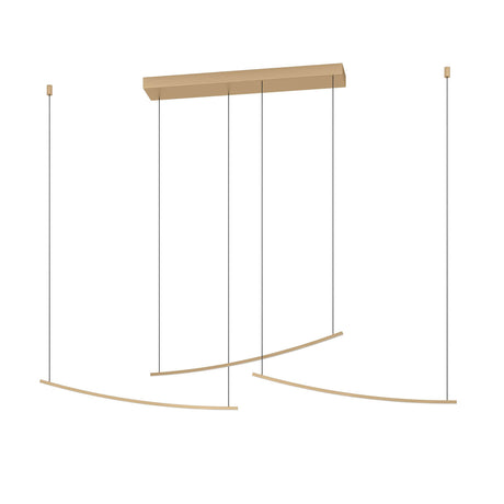 Eglo EU Villeggi Matte Brass Contemporary LED Pendant Light