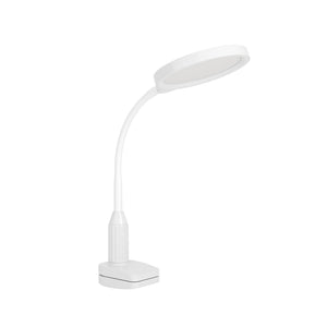 Eglo EU Lauro LED Clamp Table Lamp White Plastic with Touch Dimmer & 3?Step CCT