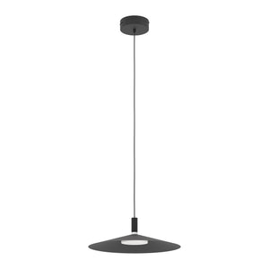 Eglo EU Conomavilla-Z Black Steel Conical Shades Modern Smart Control Single Pendant