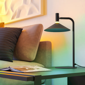 Eglo EU Conomavilla-Z Black Steel Conical Shades Modern Smart Control Table Lamp
