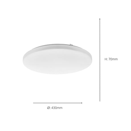 Eglo EU FRANIA?Z Smart LED Ceiling Light – RGB & Tuneable White, App & Remote Control, 3000?lm