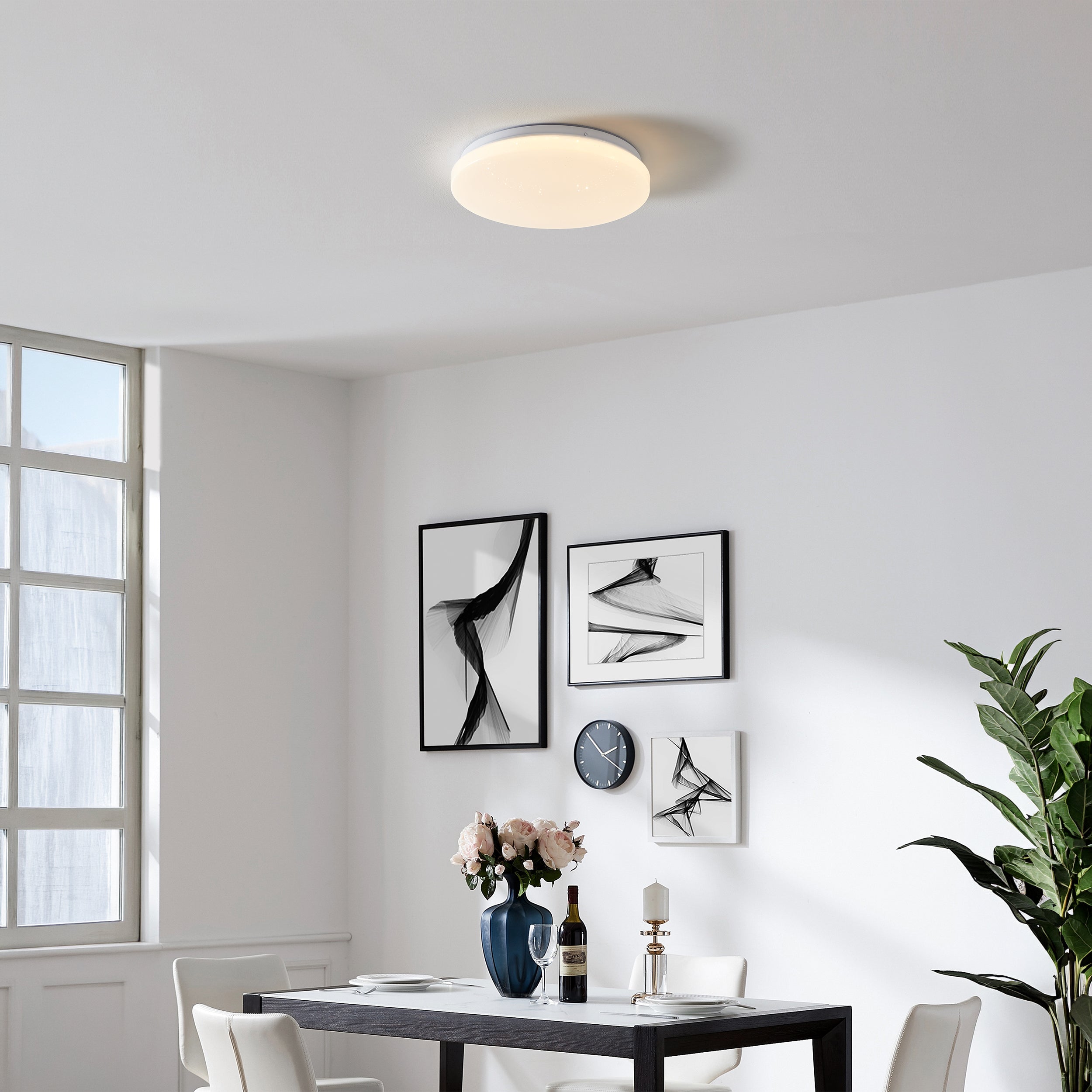 Eglo EU Turcona-Z Steel & Aluminium White LED Ceiling Light, Square, 30cm product image - Endon Lighting from First Light Direct with great prices and fast UK delivery