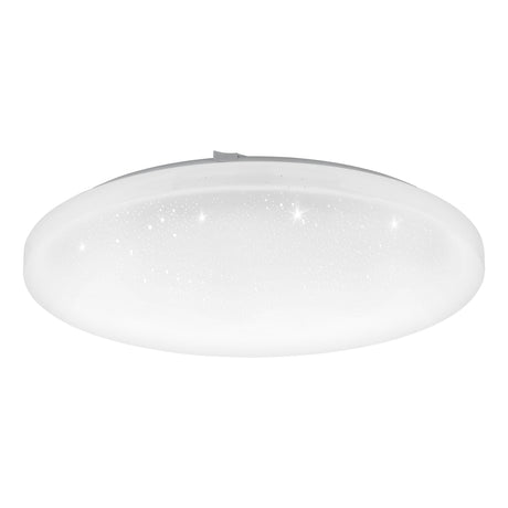 Eglo EU Frania-Z Smart Control Rounded White Crystal Effect Wall/Ceiling Light, 28cm