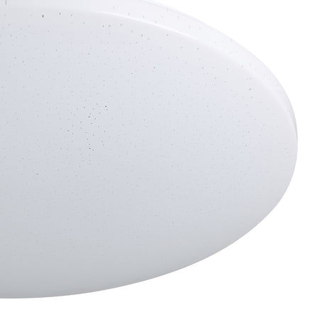 Eglo EU FRANIA?Z Smart LED Ceiling Light – White Crystal?Effect Design, RGB + Tuneable White 2700–6500K, App & Remote Control, 500mm Indoor Light