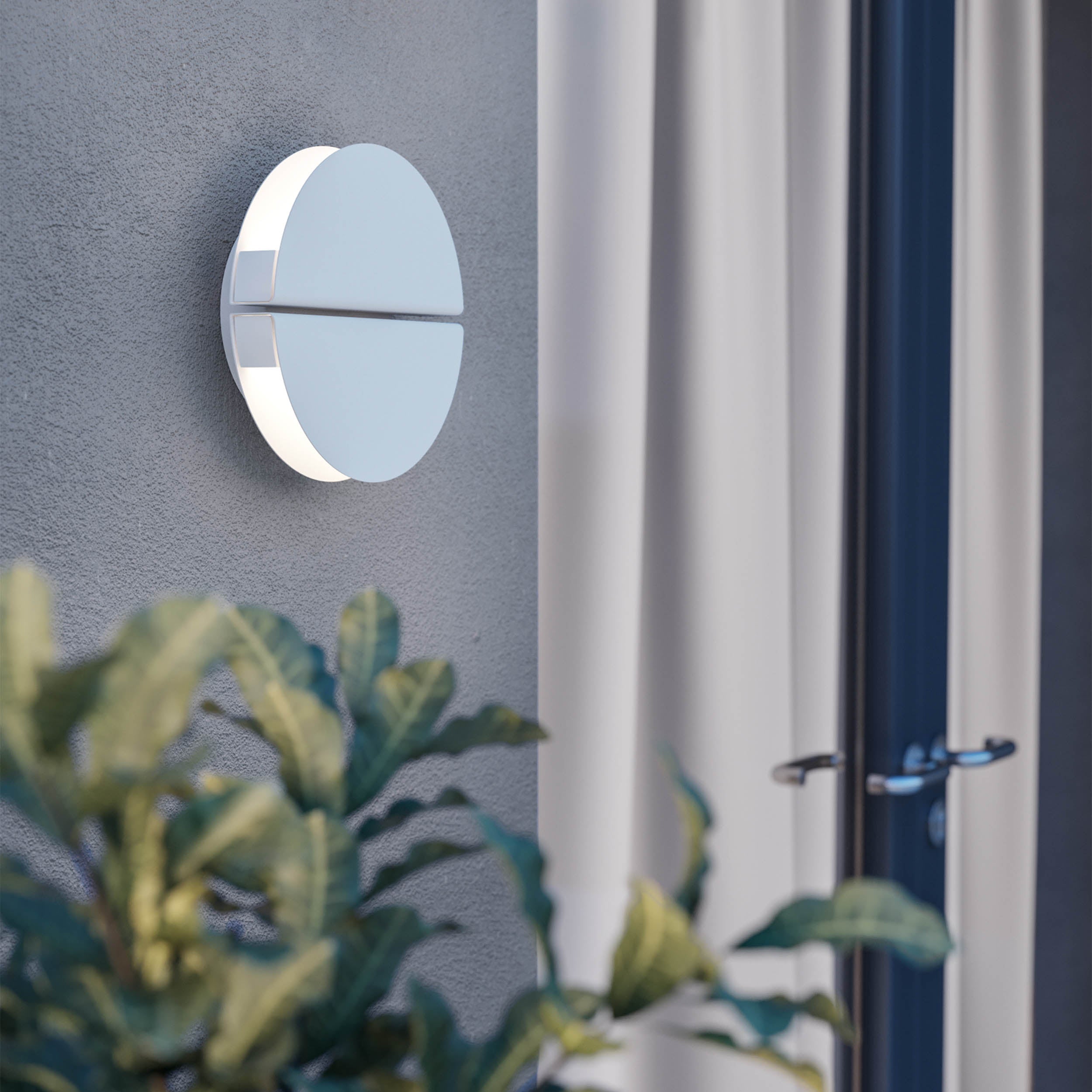Eglo EU Vascella White Stainless Steel LED Outdoor Wall Light