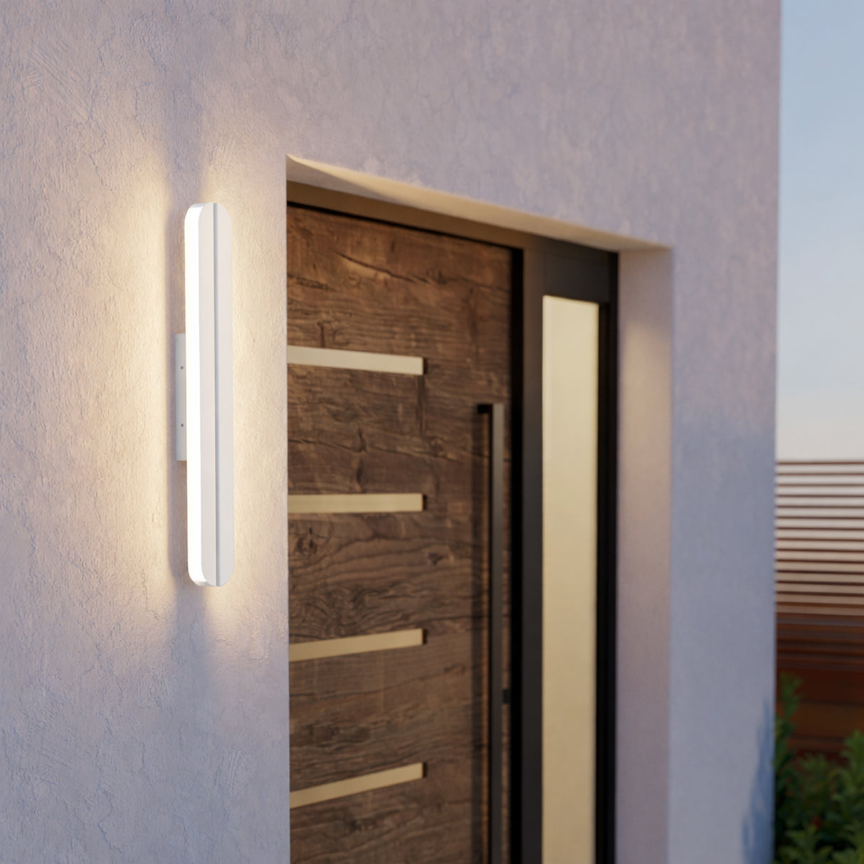 Eglo EU Vascella White Stainless Steel LED Outdoor Wall Light